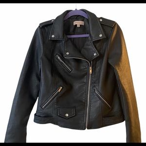 Philosophy Faux Black Leather Moto Jacket. SZ:M